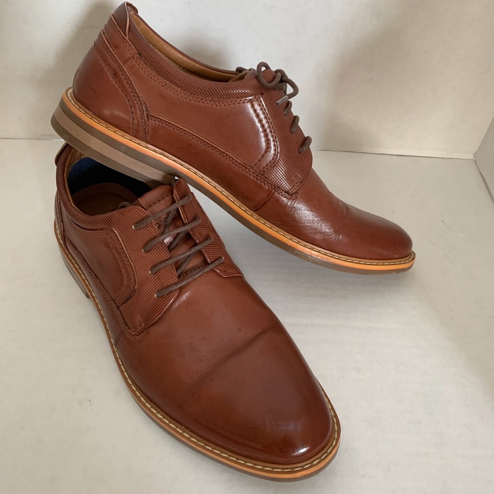 STEVE MADDEN Men’s “Poppy” Oxford. Cognac, Size 12